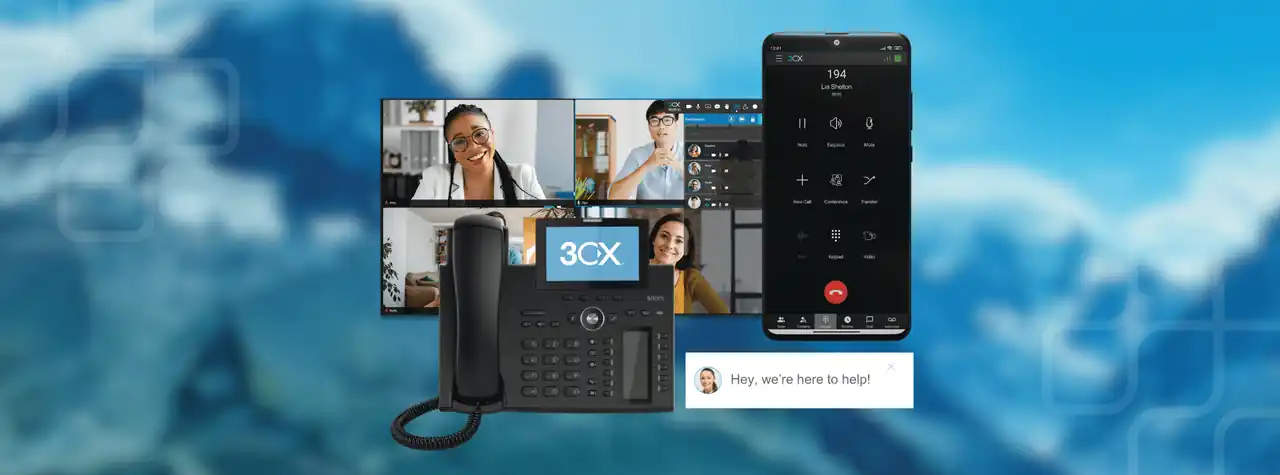 Application 3CX sur smartphone et poste de bureau snom